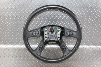 03-07 Hummer H2 *WORN* Black Leather Driver Column Steering Wheel W/ Controls OE Foto 1 de 4