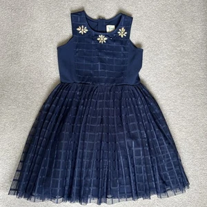 Girls Yumi Navy Dress Aged 9/10 - Picture 1 of 7