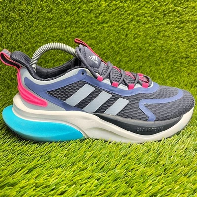 Adidas AlphaBounce+ Mujer Talla 7.5 Azul Blanco Zapatos Atléticos para Correr Tenis Foto 1 de 4