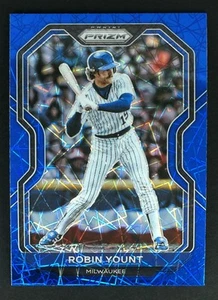 2021 Panini Prizm Robin Yount #156 BASEBALL CARD Milwaukee Brewers Blue Velocity - Bild 1 von 2