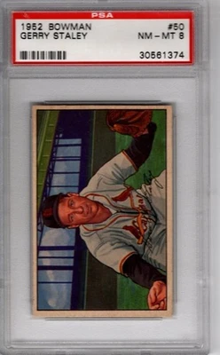 1952 BOWMAN   #50 Gerry Staley PSA 8 - Image 1 of 2