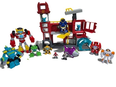 Transformer Rescue Bots Griffin Rock Firehouse Headquarters + Dr. Morocco, Shark - Image 1 of 4