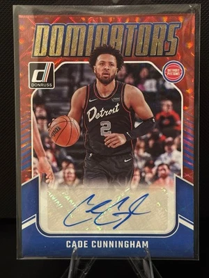 2024-25 Panini Donruss Basquete Cade Cunningham Dominators Auto #DA-CCP - Imagem 1 de 2