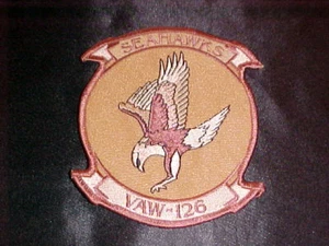 US NAVY USN AIRBORNE EARLY WARNING E-2C HAWKEYE VAW-126 DESERT SWA OIF OEF PATCH - Picture 1 of 1