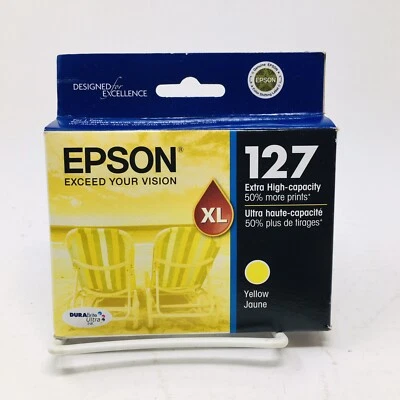 Cartucho de toner Epson 127 XL tinta amarela T127420 alta capacidade validade 01/2016 - Imagem 1 de 4