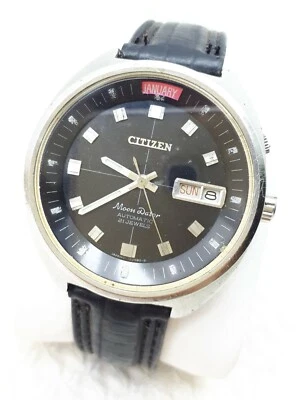 RELOJ PULSERA VINTAGE XRARE CITIZEN MOON DATER 61-5172 AUTOMÁTICO DÍA FECHA JAPÓN PARA HOMBRE Foto 1 de 4