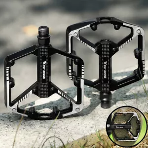 NEW Mountain Bike Nylon Pedals 9/16'' Road Bicycle Widen Platform Pedals MTB USA - Picture 1 of 24