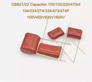 CBB21/22 Kondensator 150/100/220/470nf 104/224/274/334/473/474P 100V/630V1600V - Picture 1 of 8