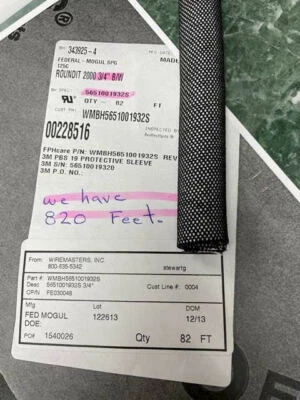 82 PIES DE 3/4" (19 mm) Roundit tejido envolvente manga alambre telar EE. UU.  Foto 1 de 2