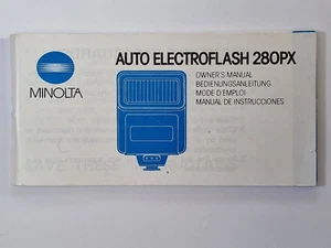 Minolta Auto Electroflash 280PX Owners Manual Booklet En De Fr Es - Picture 1 of 5