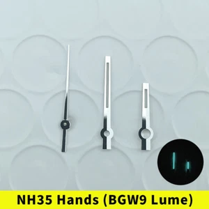 NH35 NH38 Watch Hands BGW9 Lume Date-just Style Polished 4R35 4R36 Oyster Style - Picture 1 of 5