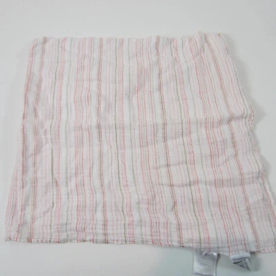 Aden Anais襁褓毯粉色和棕褐色细条纹薄纱 — 第 1/4 张图片