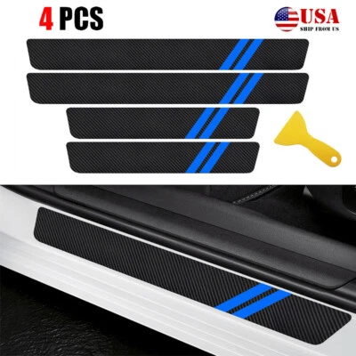 4X Para Dodge Charger Challenger Azul Placa Protector Paso Pegatina M7 Foto 1 de 4