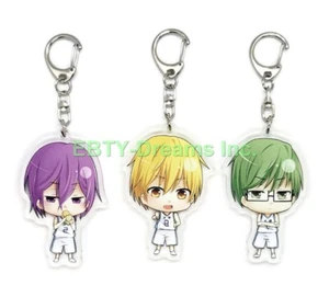 Set of 3 Kuroko's Basketball Basket Anime Acrylic Keychain Kise, Midorima v2 - Picture 1 of 2