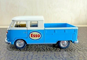 Kinsmart Essco 1963 Volkswagen Bus Double Cab Pickup Diecast Pastel 1:34 Blue - Picture 1 of 8