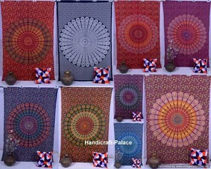 Arazzo indiano hippie mandala da appendere a parete arazzi da parete bohemien doppio lancio - Foto 1 di 49