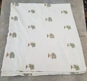 Optionen Ägyptische Baumwolle Queen Decke Palmen 95" x 85" Hergestellt in Portugal - Bild 1 von 9