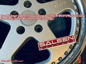 RARE SALEEN MUSTANG STATIC CLING EVENT DECAL FRM 1990 NOS SC SSC DAMROW FORD SVT - Picture 1 of 2