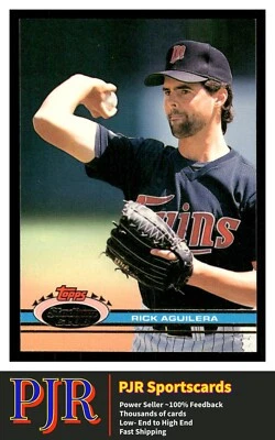 1991 Stadium Club #76a Rick Aguilera Minnesota Twins Extra 35% Off 4+ - Image 1 of 2