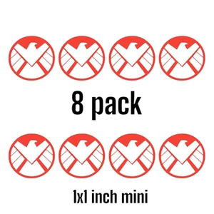 Mini Agents of SHIELD Vinyl Decal Stickers – 8-Pack, 1" x 1" | Premium Quality - Picture 1 of 4