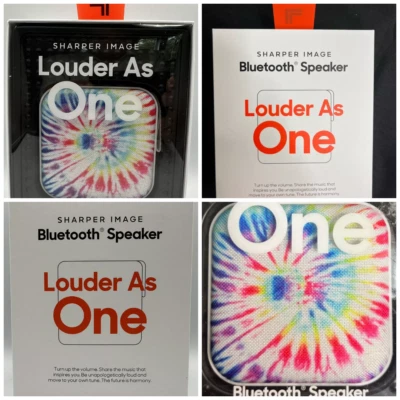 Sharper Image Bluetooth Speaker Louder As One Rechargeable Tie Dye NIB Sealed - Image 1 of 4