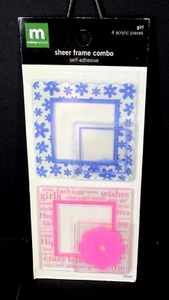 Making Memories Girl Sheer Frame Combo 4 Pieces Self Adhesive New - Imagen 1 de 2