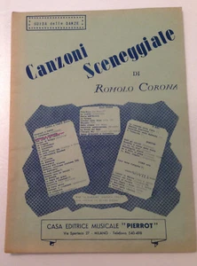 Vecchia Guida alle danze Canzoni Sceneggiate di Romolo Corona Canzone tarantella - Picture 1 of 3