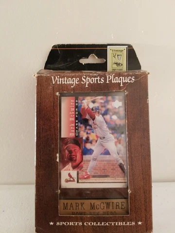 Mark Mcgwire Home Run Hero vintage sports plaques NIB chase for 62 upper deck Cover