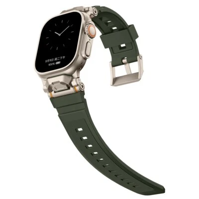 Correa deportiva de silicona para Apple Watch Ultra 3 2 11 10 9 8 7 6 SE 5 4 49-42 mm Foto 1 de 4