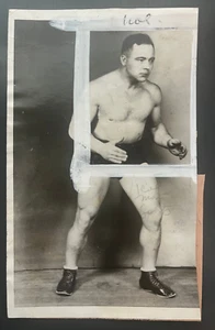 1928 GUS SONNENBURG WRESTLING ORIGINAL PRESS PHOTO w/ PAPER CAPTION RARE! - Picture 1 of 3