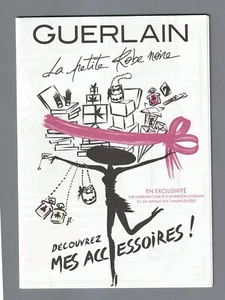 Petit poster plié en 4 - La Petite Robe Noire de Guerlain recto verso - Foto 1 di 4