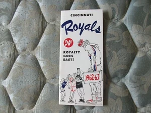 1962-63 Cincinnati Royals Media Guide Anuario Oscar Robertson 1963 Programa AD - Imagen 1 de 1