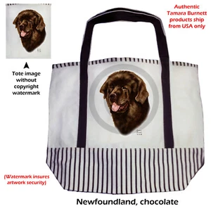 Canvas Tote - Chocolate Newfoundland - Picture 1 of 1