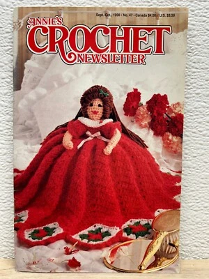 Vintage 1990 Annie's Crochet Newsletter Craft Book # 47 - Image 1 of 4