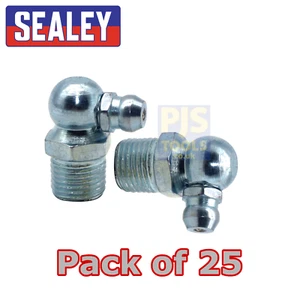 25 x Sealey GNI15 90degree 1/8in BSP gas grease nipple - Picture 1 of 1