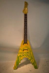 Archer Hydro Dipped Flying Cheese Wedge Flying "V" Shape Electric Guitar - Picture 1 of 10