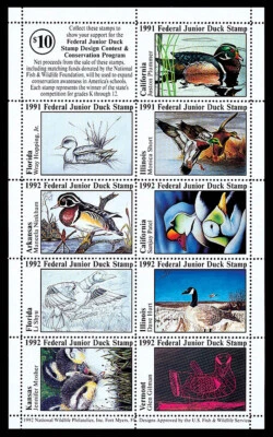 JDS-X 1992 Junior Duck Forerunner Pane of 10 - Image 1 of 4