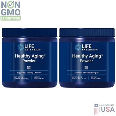 Polvo de envejecimiento saludable Life Extension suplementos de longevidad antienvejecimiento 0,46 lb X2 Foto 1 de 4