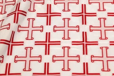 Ecclesiastical Liturgical Vestments Light-Weight Woven Cool Fabric with Crosses - Image 1 of 4