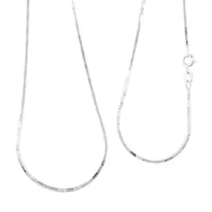 Italian Sterling Silver 0.95mm Herringbone Necklace 20 Inches 4.10 Grams - Picture 1 of 6