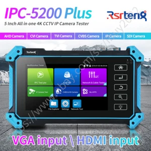 Rsrteng 5in AHD CVI TVI SDI HDMI POE WIFI IPC-5200 Plus 4K CCTV IP Camera Tester - Picture 1 of 12