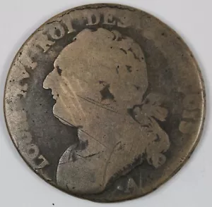 FRANCE (1791-A) 12 DENIER (BRONZE) PARIS --OVERDATE--- - Picture 1 of 2