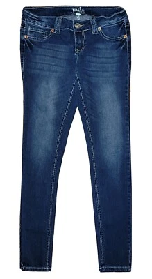 Pantalones de mezclilla para mujer Jade pierna ajustada lavado oscuro talla 3-4 (30"L) Foto 1 de 4