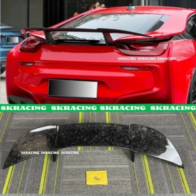 For BMW i8 2014-2020 Forged Carbon Fiber Rear Trunk Spoiler Lip Wing Bodykits - Image 1 of 4