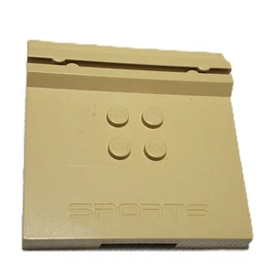 Lego 45522 Tile Modified 6x6x2/3 with 4 Studs and Debossed Sports Logo Tan - Picture 1 of 4