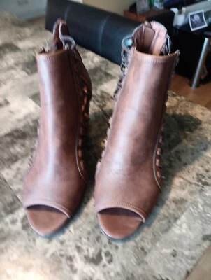 Rampage туфли женщин Sz 6,5 гладиатор сандалии Choclate коричневый блок каблук новый без коробки - Изображение 1 из 4