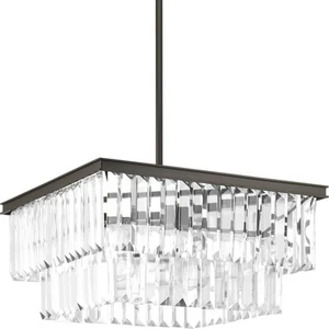Progress Lighting P500109 Bronze Glimmer 4-Light 20"W Chandelier - Picture 1 of 3