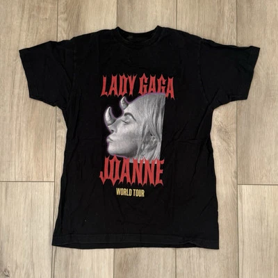 Lady Gaga Joanne World Tour Black T-Shirt Women’s Size Medium Short Sleeved Tee - Image 1 of 3