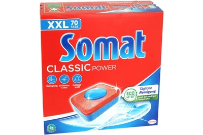 SOMAT Classic Power Spülmaschinen Tabs XXL 70Tabs Geschirrspültabs Fettlösekraft - Bild 1 von 4