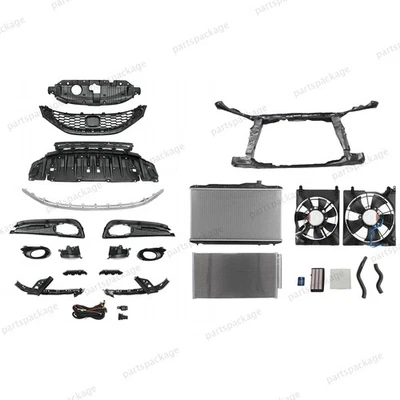 For Civic Sedan 2013-2015 24PC Grille Kit, Radiator & AC Condenser Fog Lights Foto 1 de 4